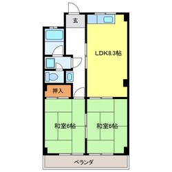 恵ハイツ南の物件間取画像